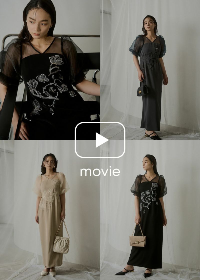 LE’RURE Puffsleeve embroidery dress Puffsleeve embroidery dressのドレス|Dorry Doll / LE'RURE