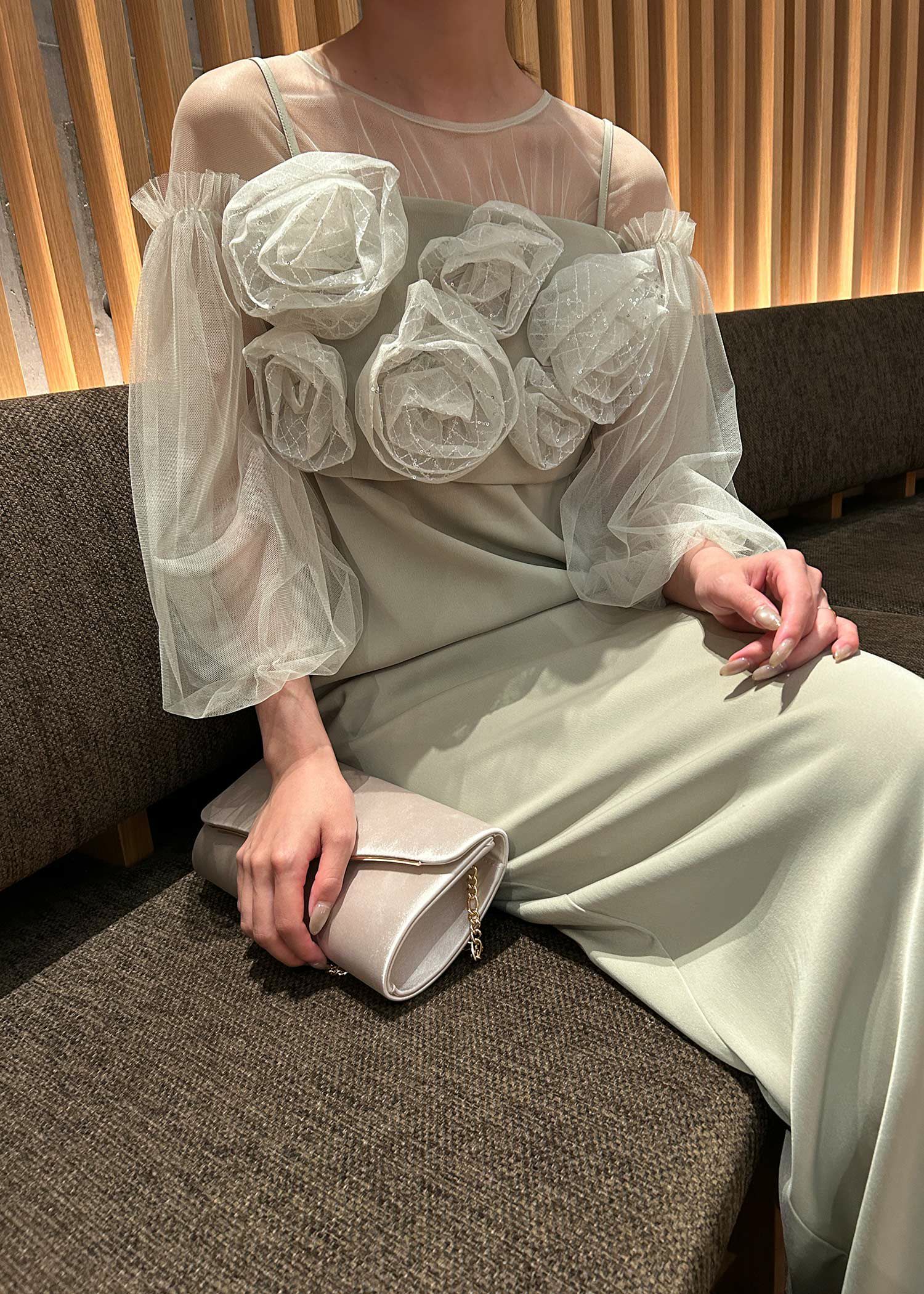 ロージービスチェワンピース イエローグリーン ロージービスチェドレス