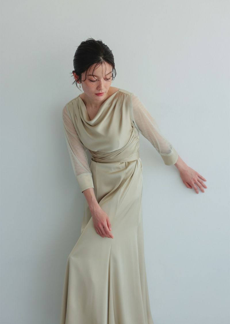 クロスドレープドレス|DorryDoll