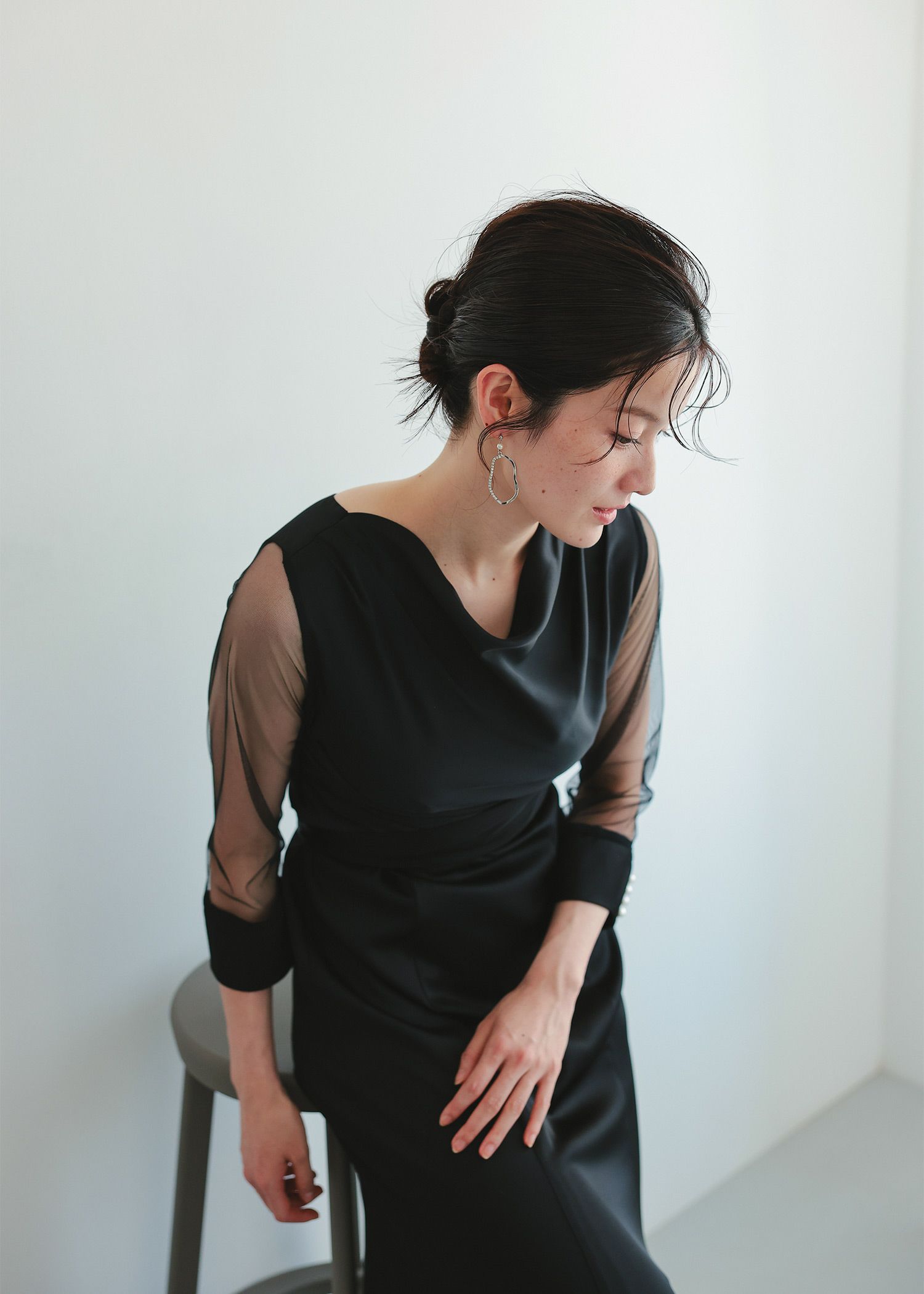 クロスドレープドレス|DorryDoll