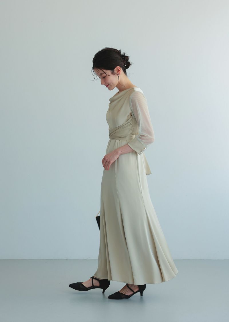 クロスドレープドレス|DorryDoll