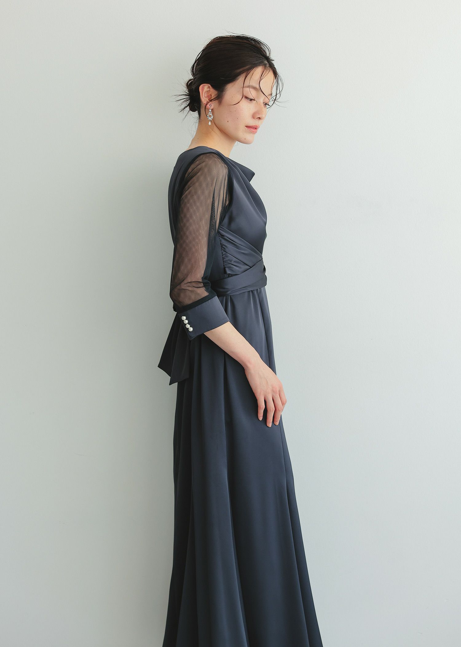 クロスドレープドレス|DorryDoll