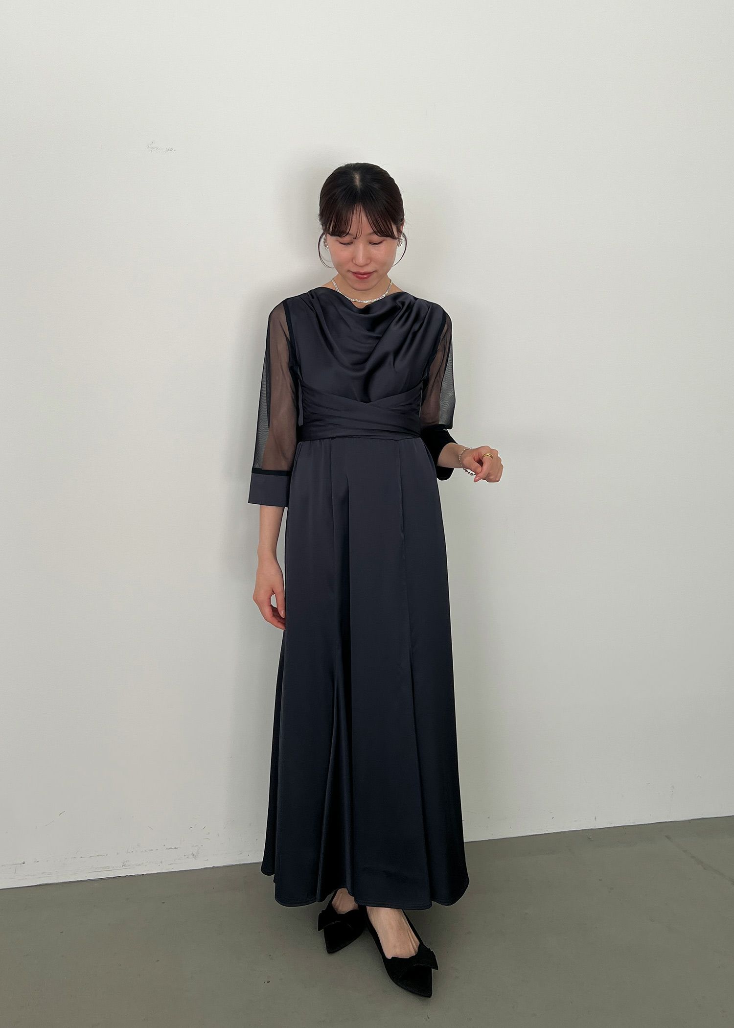 クロスドレープドレス|DorryDoll