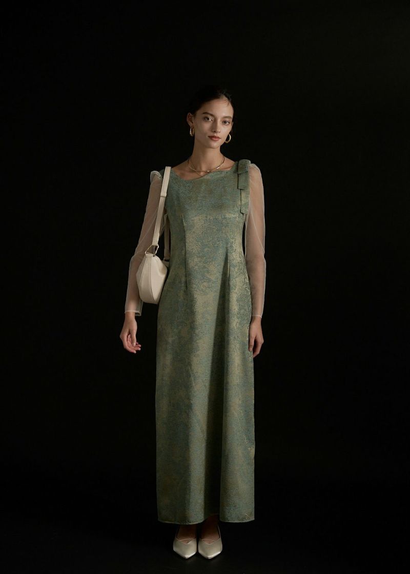 スーツ・フォーマル・ドレス shoulder ribbon jacquard dress Shoulder ribbon jacquard dressのドレス|Dorry Doll / LE'RURE