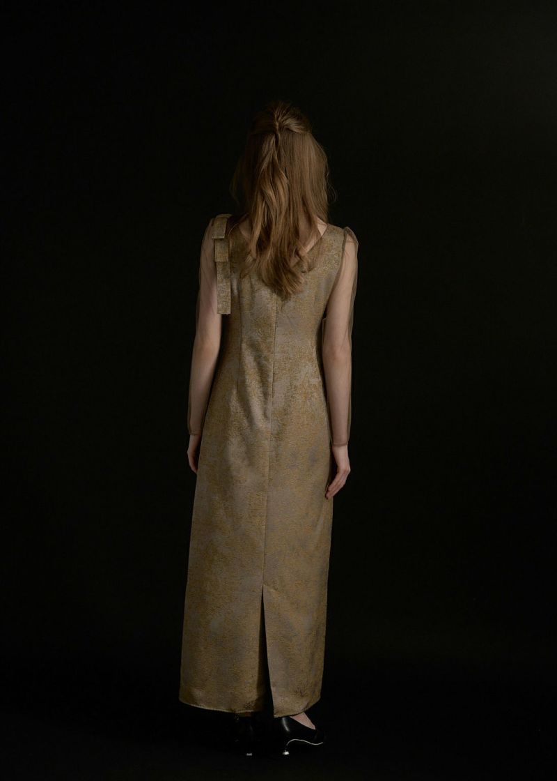 Shoulder ribbon jacquard dressのドレス|Dorry Doll / LE'RURE