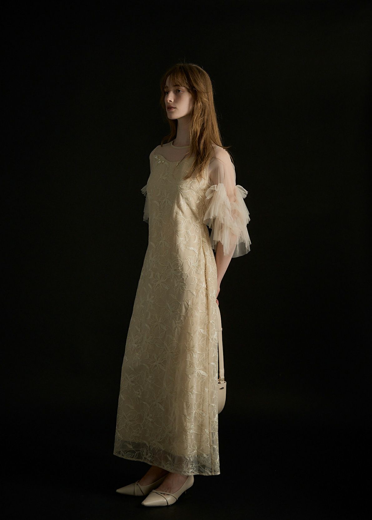 Pearl motif embroidery dressのドレス|Dorry Doll / LE'RURE