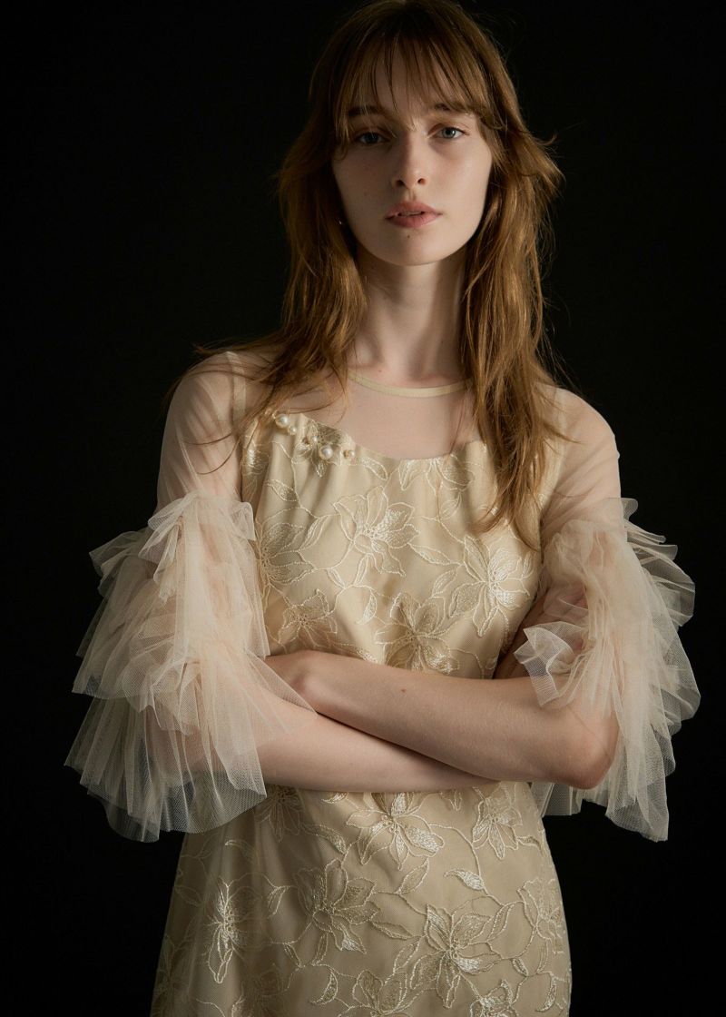 Pearl motif embroidery dressのドレス|Dorry Doll / LE'RURE