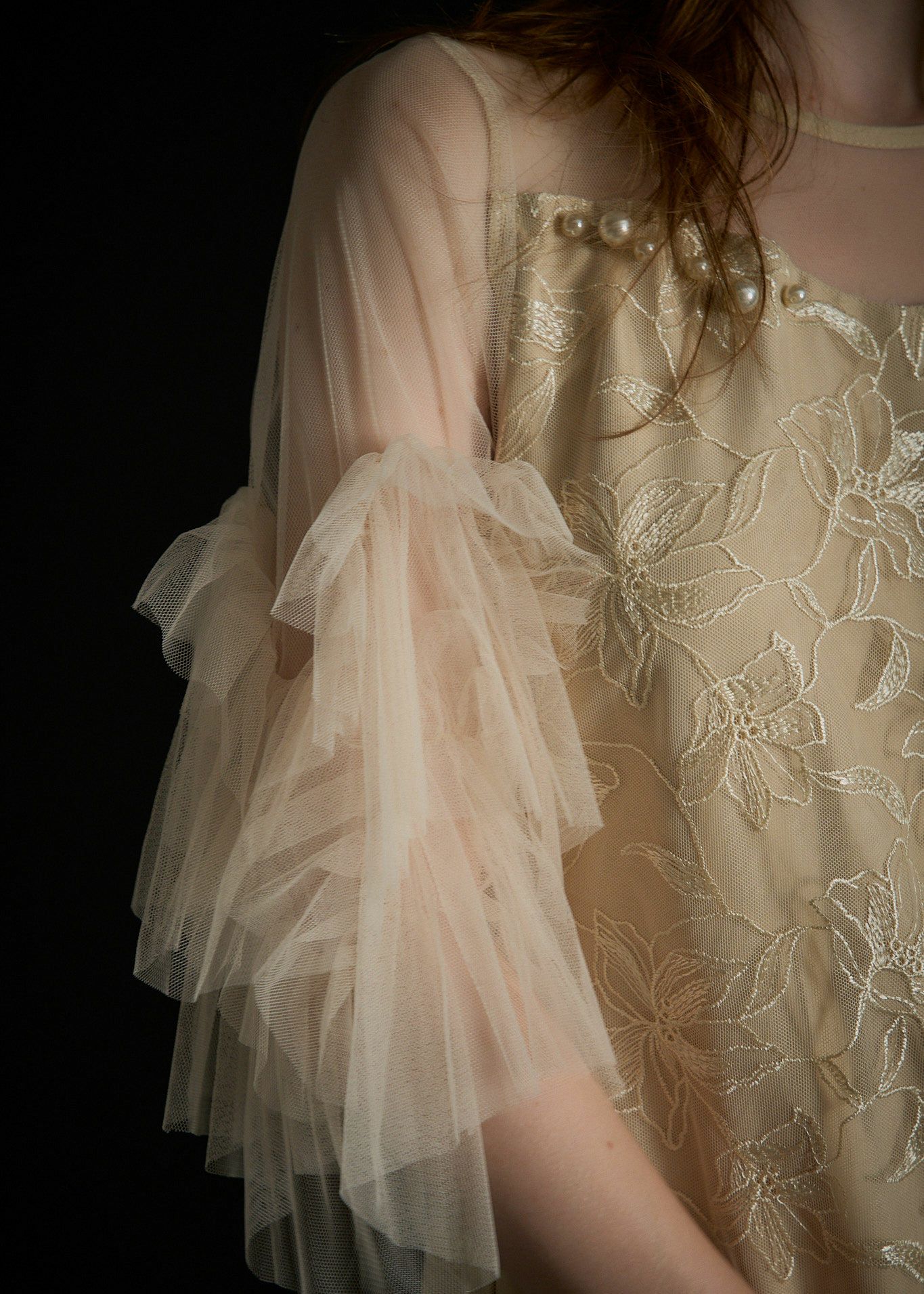 Pearl motif embroidery dressのドレス|Dorry Doll / LE'RURE