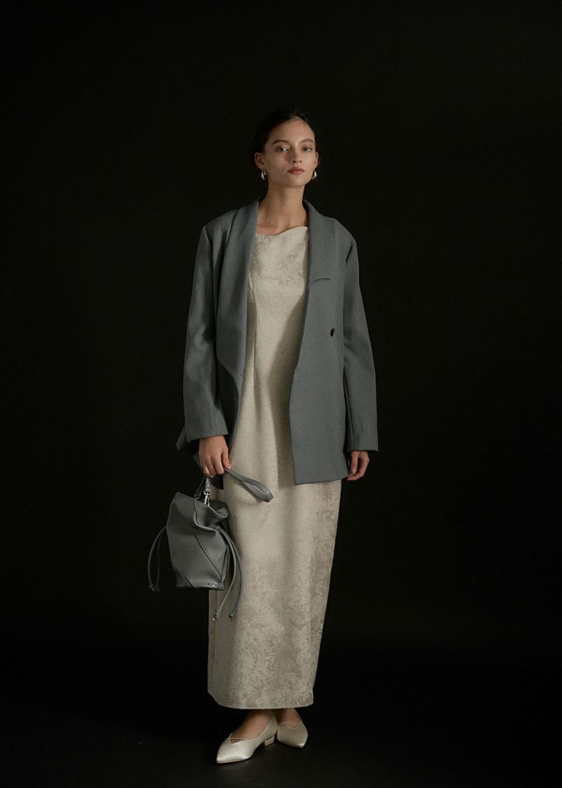 LE'RURE リルアー Melange collarless jacket Jackets - NORR LE'RURE