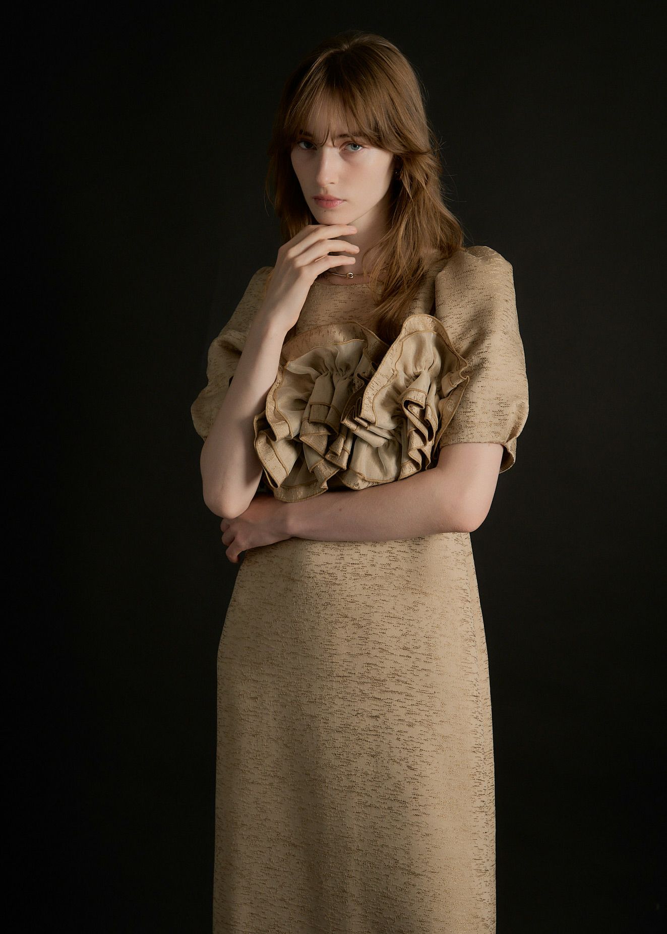 Wavy frill bustier jacquard dressのドレス|Dorry Doll / LE'RURE