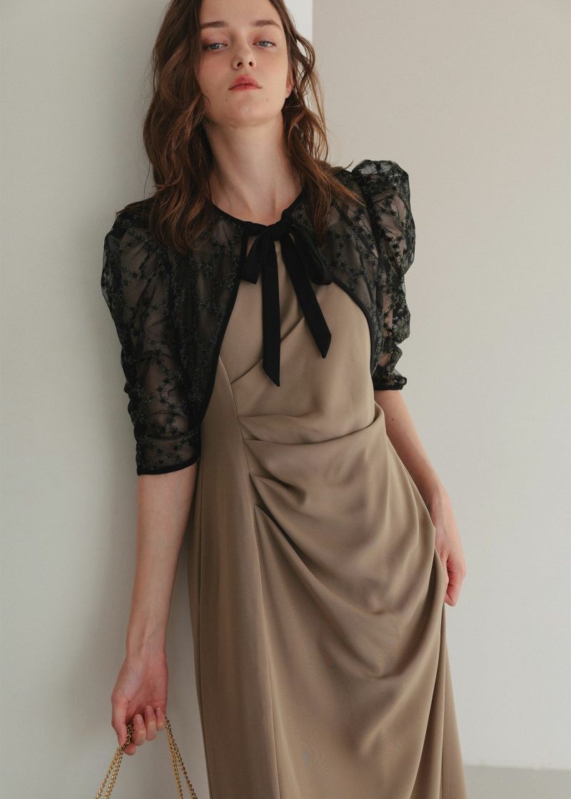 mi ★新品タグ付き★ドリードール　新作　レースボレロ×ドレープドレス レースボレロ×ドレープドレス｜DorryDoll