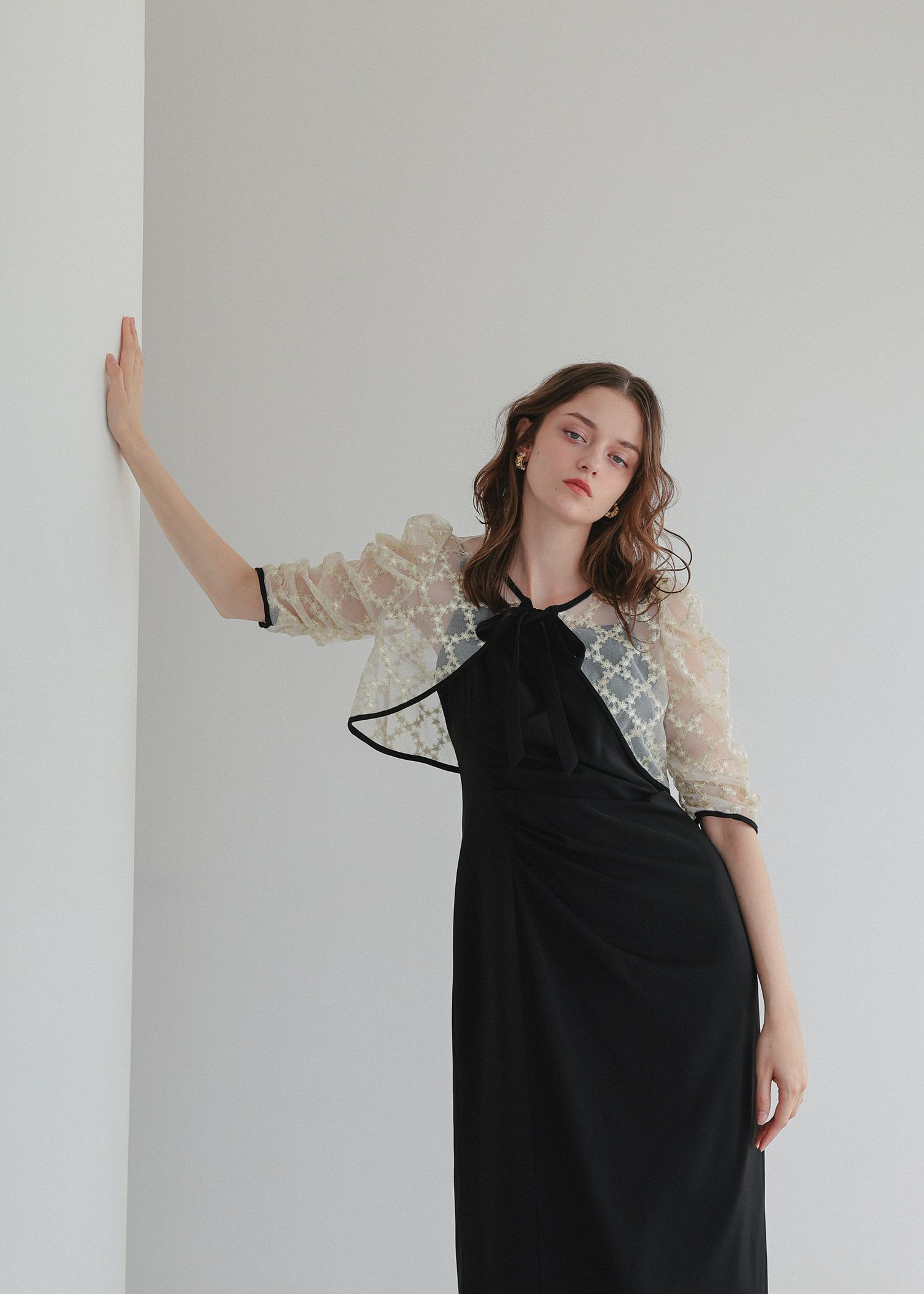 レースボレロ×ドレープドレス｜DorryDoll