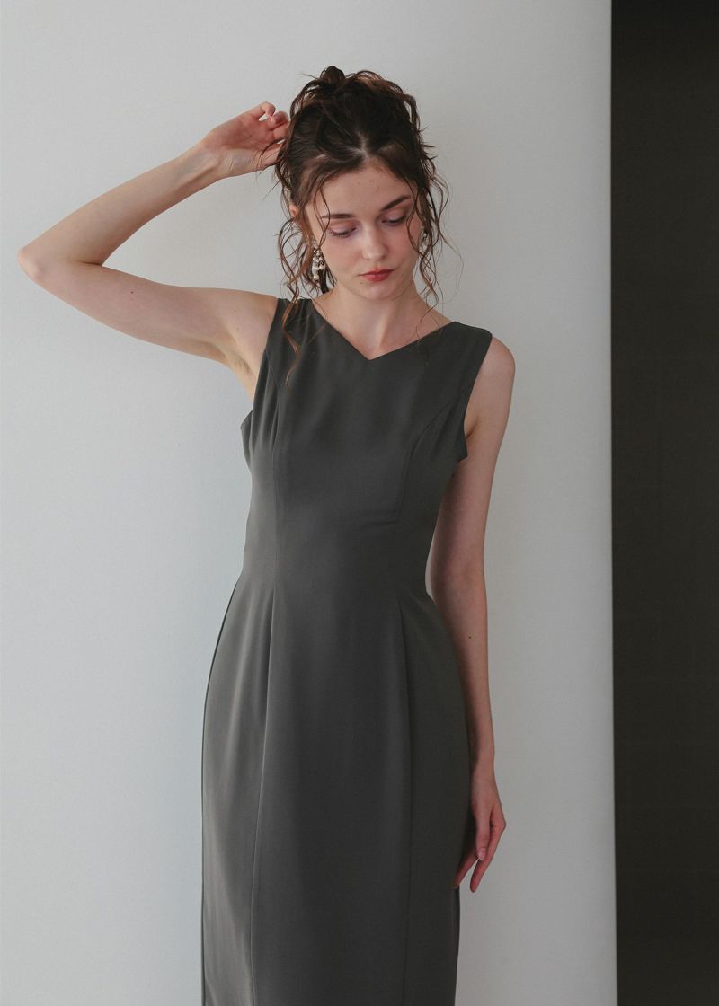 今季　新作　Dorry Doll フリルブラウスセットドレス　グレー　パーティー フリルブラウスセットドレス｜DorryDoll