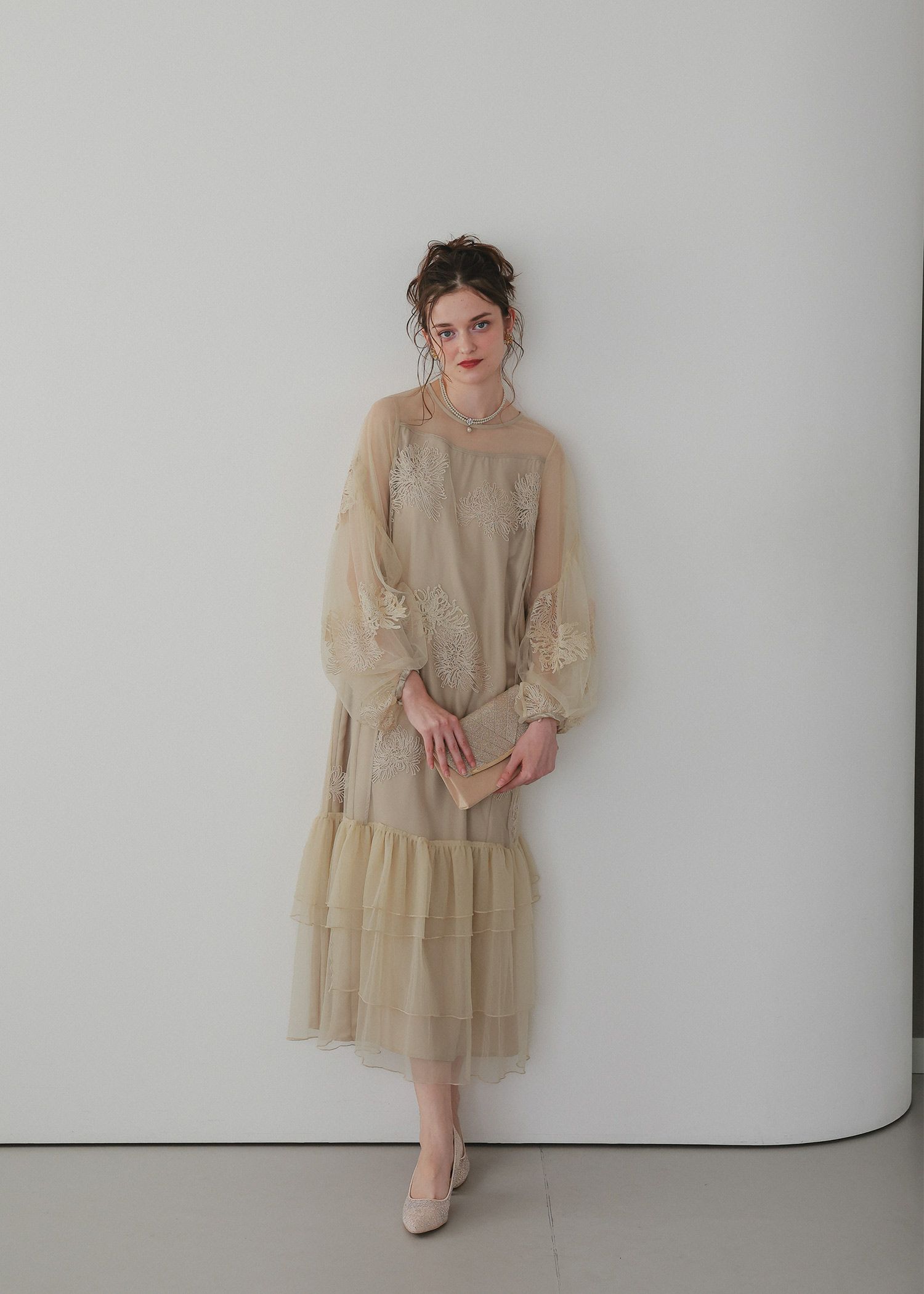 バルーンスリーブボリュームドレス｜DorryDoll