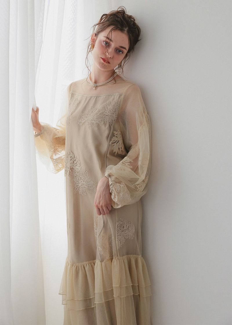 バルーンスリーブボリュームドレス｜DorryDoll