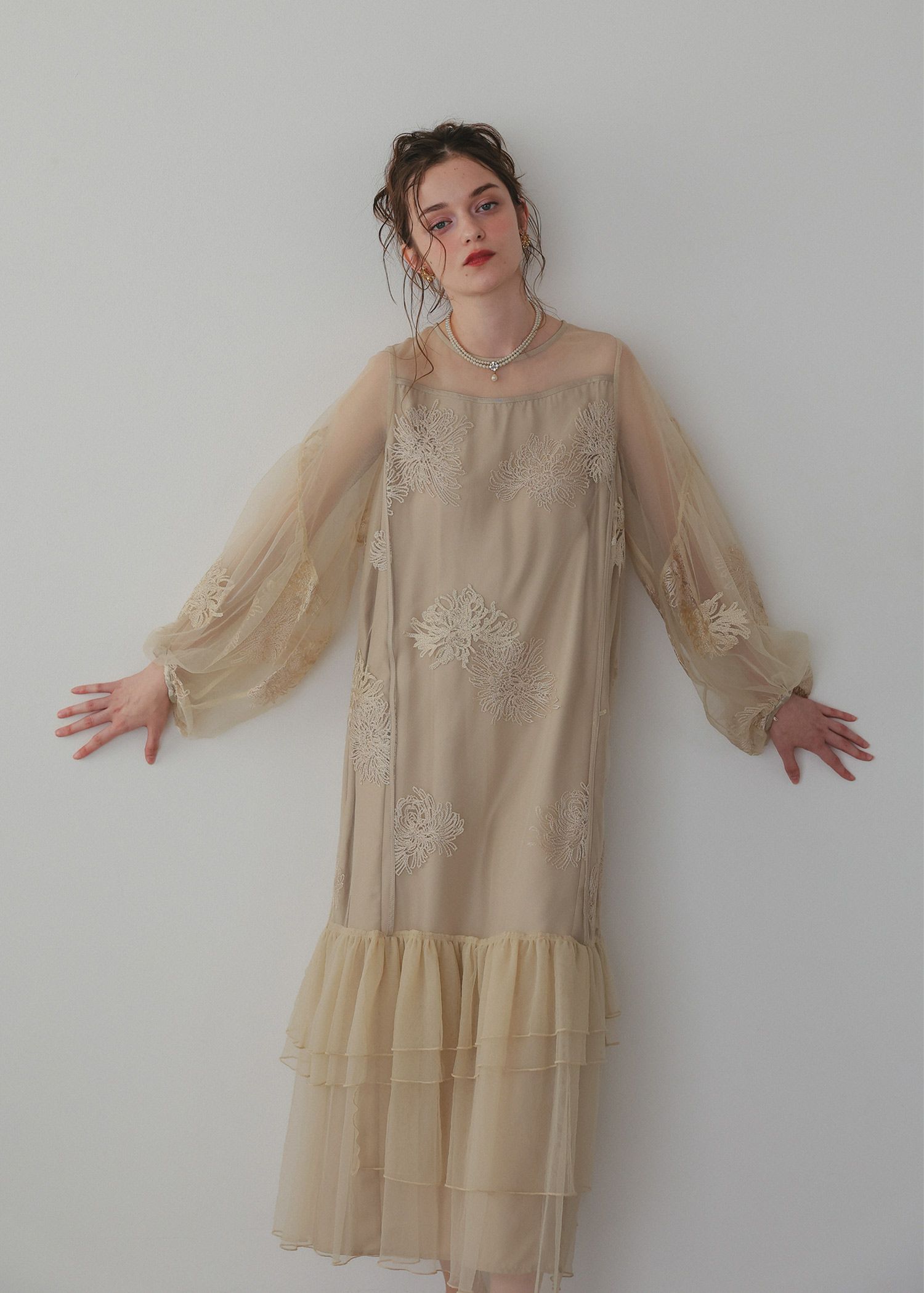 バルーンスリーブボリュームドレス｜DorryDoll