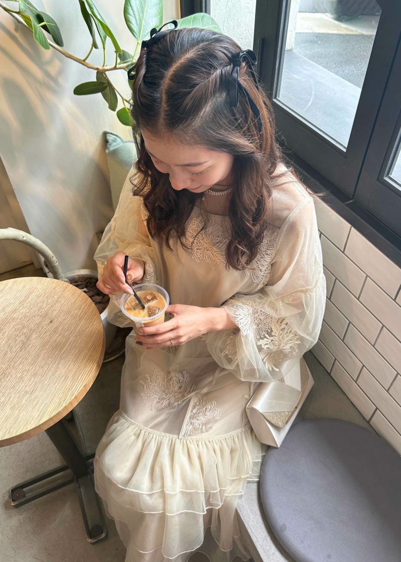 バルーンスリーブボリュームドレス｜DorryDoll