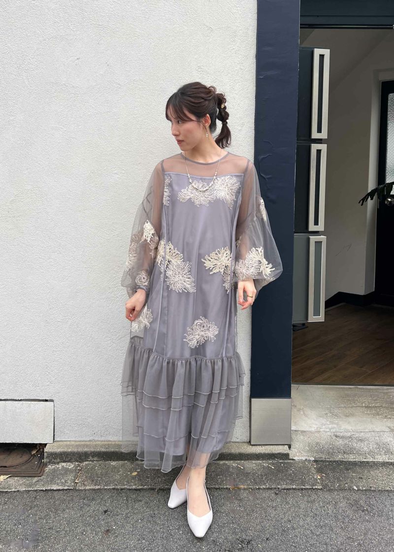 バルーンスリーブボリュームドレス｜DorryDoll