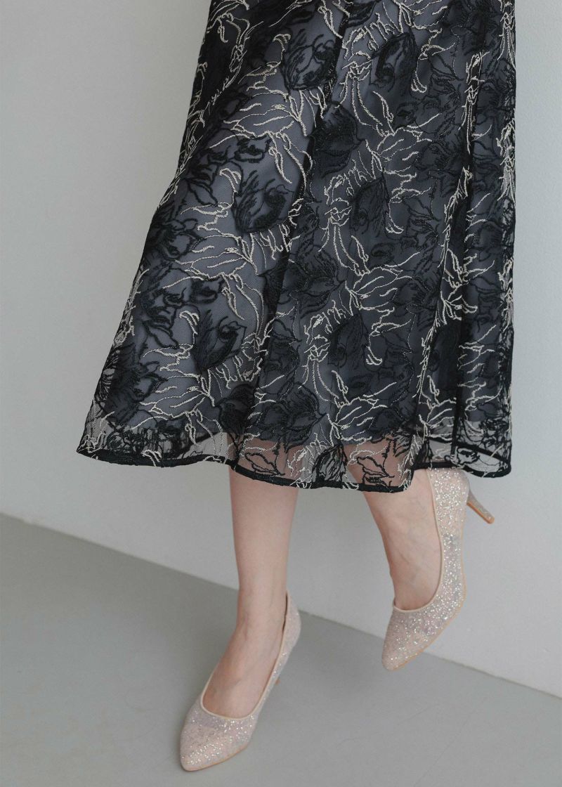 【美品】Dorry Doll ニュアンスフラワーレースドレス　お呼ばれドレス ニュアンスフラワーレースドレス｜DorryDoll