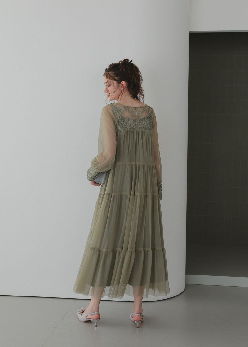 モールレースサイドティアードドレス｜DorryDoll