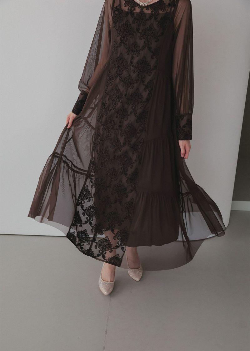 モールレースサイドティアードドレス｜DorryDoll