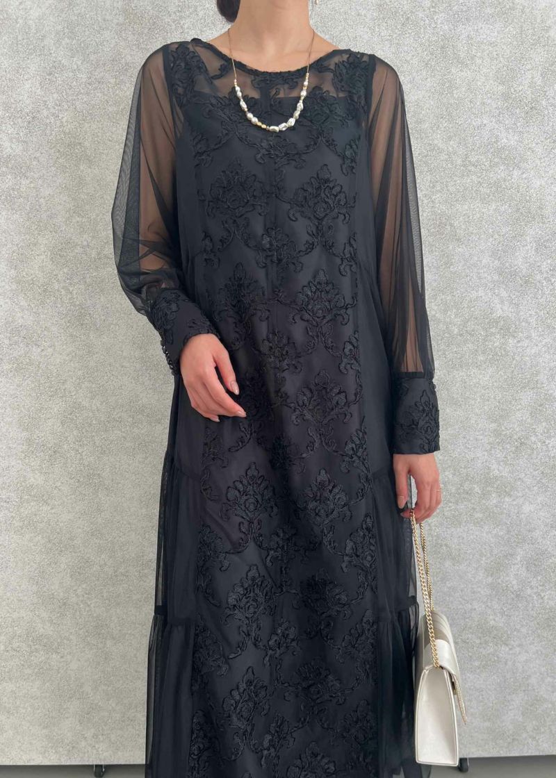 モールレースサイドティアードドレス｜DorryDoll