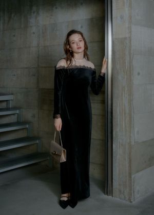 lerure Ladylike velour dress ブラック Ladylike velour dressのドレス|Dorry Doll / LE'RURE