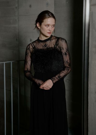 【新品未使用】lerure Ladylike velour dress ブラック lerure Ladylike velour dress ブラック Ladylike velour dressの