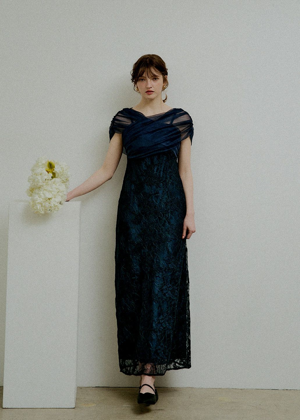 Cross tulle design flare dressのドレス|Dorry Doll / LE'RURE